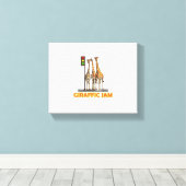 Funny Pun Giraffe Jam Leinwanddruck (Insitu (Holzboden))