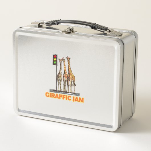 Funny Pun Giraffe Jam Metall Brotdose (Vorderseite)