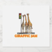 Funny Pun Giraffe Jam Schaumweinetikett (Einzelnes Label)