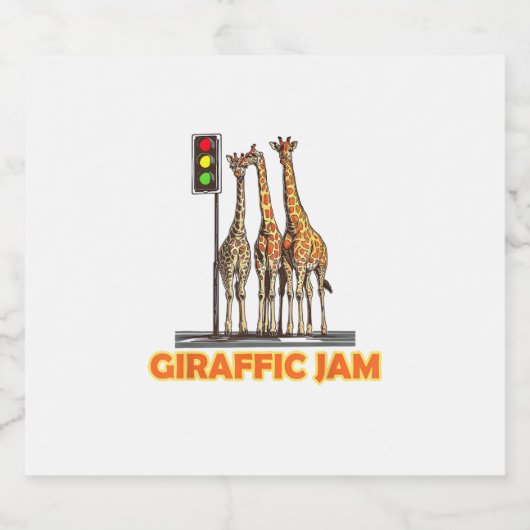 Funny Pun Giraffe Jam Schaumweinetikett (Einzelnes Label)