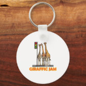 Funny Pun Giraffe Jam Schlüsselanhänger (Vorderseite)