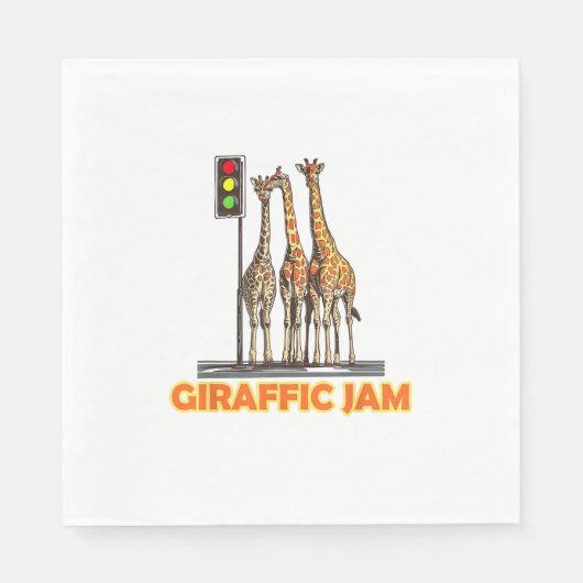 Funny Pun Giraffe Jam Serviette (Vorderseite)