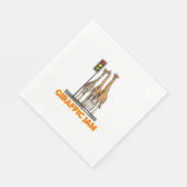 Funny Pun Giraffe Jam Serviette (Ecke)