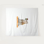 Funny Pun Giraffe Jam Wandteppich (Vorderseite (Horizontal))