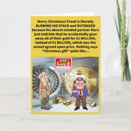 Funny Pun Gold, Frank lizenziert und Merv Weihnach Karte