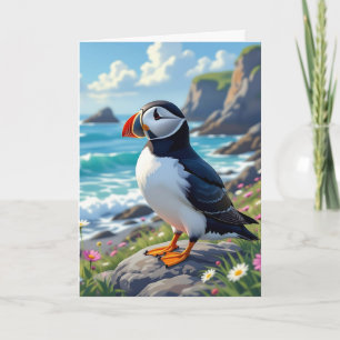 Funny Pun   Happy Birthday Stud Puffin Karte