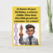 Funny Pun Helix It Happy Birthday Karte (Vorderseite)