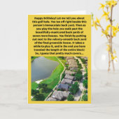 Funny Pun Hole Nine Yards Happy Birthday Karte (Gelbe Blume)