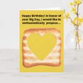 Funny Pun Holehearst Toast Happy Birthday Karte (Gelbe Blume)