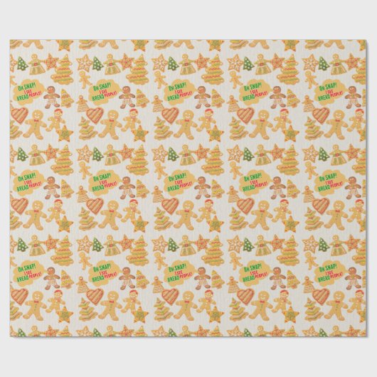 Funny Pun Ich sehe Brot Menschen Lebkuchen Weihnac Geschenkpapier (Flach)