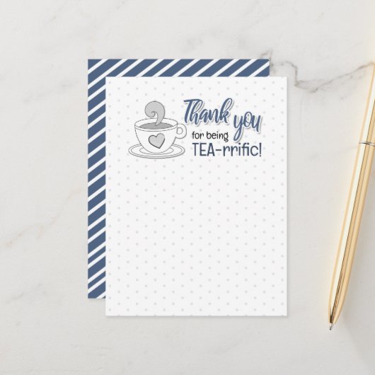 Funny Pun Jokes über Tee Postkarte (Vorderseite/Rückseite Beispiel)