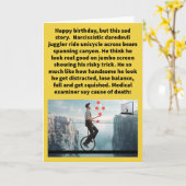 Funny Pun Juggler Vain Happy Birthday Karte (Gelbe Blume)