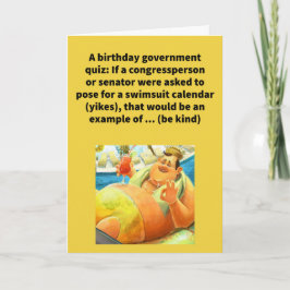 Funny Pun Legislative Body Happy Birthday Card Karte