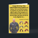 Funny Pun Medic Hair Happy Birthday Karte<br><div class="desc">Es gibt nur ein paar Geburtstage, die Sie nach etwa 40 Jahren begeistern können, aber es ist hübsch, 65 zu erreichen und sich für die Leistungen der Ärztlichen Haare zu qualifizieren. Sie können entweder nur einmal bezahlen, oder Sie können auf einem Toupee-Programm sein. So oder so, dreh deine Perücke nicht....</div>