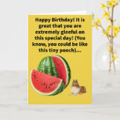 Funny Pun Melon Collie Happy Birthday Karte (Gelbe Blume)