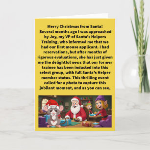 Funny Pun Mice Elf Frohe Weihnachten Karte