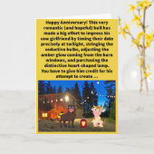 Funny Pun mooed Lighting Happy Anniversary Karte (Gelbe Blume)