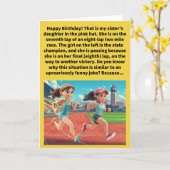 Funny Pun Niece Lapper Happy Birthday Karte (Gelbe Blume)