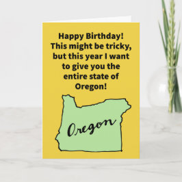 Funny Pun Oregon Donor Happy Birthday Karte