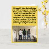 Funny Pun Pee er Pressure Happy Birthday Karte (Gelbe Blume)