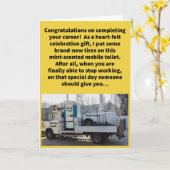 Funny Pun Re-Müde Mint Potty Pension Karte (Gelbe Blume)