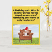 Funny Pun Reign Karo Happy Birthday Karte (Gelbe Blume)