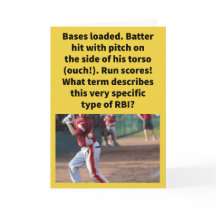 Funny Pun Ribbie Baseball Gruß