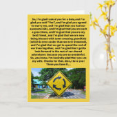 Funny Pun Roundabout glücklicher Jahrestag Karte (Gelbe Blume)