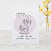 Funny Pun Sagittarius Zodiac November Bday Karte (Gelbe Blume)