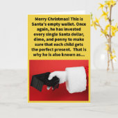 Funny Pun Saint Nickel-lose frohe Weihnachten Karte (Gelbe Blume)