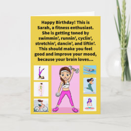 Funny Pun Sarah Tonin' Happy Birthday Karte