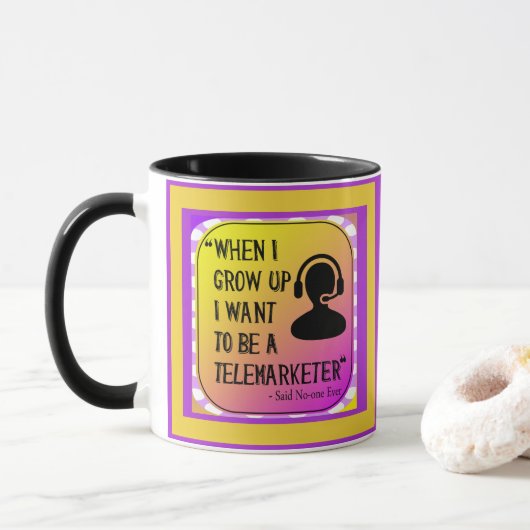 Funny Pun Sarcastic Spaß Fun Gag Geschenk Tasse (Mit Donut)