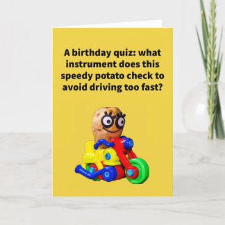 Funny Pun Spud-O-Meter Geburtstag Karte