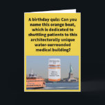 Funny Pun Statin Island Ferry Happy Birthday Karte<br><div class="desc">Was wäre, wenn es eine ganze Insel gäbe, die sich der Förderung der Drogenklasse von Statinen widmet, die im Kampf um die Kontrolle des Cholesterinspiegels für Millionen von Menschen sehr beliebt sind (einschließlich des derzeitigen Unternehmens)? Vielleicht statin ich einfach das Offensichtliche, aber diese kleine Pille sicher ist eine erstaunlich effektive...</div>