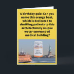 Funny Pun Statin Island Ferry Happy Birthday Karte<br><div class="desc">Was wäre, wenn es eine ganze Insel gäbe, die sich der Förderung der Drogenklasse von Statinen widmet, die im Kampf um die Kontrolle des Cholesterinspiegels für Millionen von Menschen sehr beliebt sind (einschließlich des derzeitigen Unternehmens)? Vielleicht statin ich einfach das Offensichtliche, aber diese kleine Pille sicher ist eine erstaunlich effektive...</div>