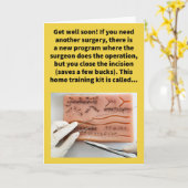 Funny Pun Suture Self erhalten gute Ermutigung Karte (Gelbe Blume)