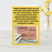 Funny Pun Suture Self Happy Birthday Karte (Gelbe Blume)