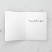 Funny Pun Tan Gents Happy Birthday Card Karte (Innenseite)