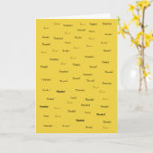 Funny Pun viele, Mini Danke! Karte (Gelbe Blume)