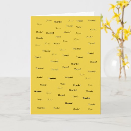 Funny Pun viele, Mini Danke! Karte (Gelbe Blume)