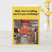 Funny Pun Well Aisle B Birthday Karte (Gelbe Blume)