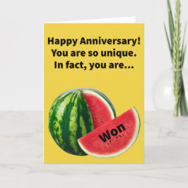 Funny Pun Won im Melon Happy Jubiläum Karte