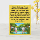 Funny Pun zwei Pisse in einem Teich glücklich Gebu Karte (Gelbe Blume)