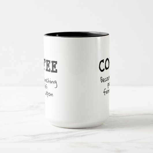 Funny Punching Frowned upon Sarcastic Tasse (Zentrum)