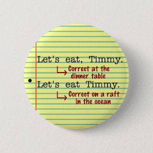 Funny Punctuation Grammar 2 Button