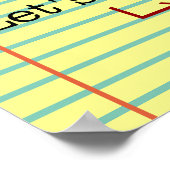 Funny Punctuation Grammar English Teacher Class Poster (Ecke)