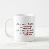 Funny Punctuation Grammar Kaffeetasse (Links)