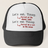 Funny Punctuation Grammar Lovers Timmy Spaß Truckerkappe (Vorderseite)