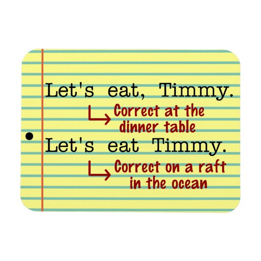 Funny Punctuation Grammar Magnet (Horizontal)