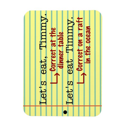 Funny Punctuation Grammar Magnet (Vertikal)
